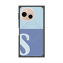 プレミアムスクエアケース with SnapMag［ オリジナル - initial two tone - S blue ］