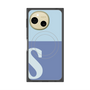プレミアムスクエアケース with SnapMag［ オリジナル - initial two tone - S blue ］