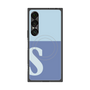 プレミアムスクエアケース with SnapMag［ オリジナル - initial two tone - S blue ］