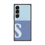 プレミアムスクエアケース with SnapMag［ オリジナル - initial two tone - S blue ］