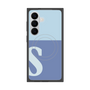 プレミアムスクエアケース with SnapMag［ オリジナル - initial two tone - S blue ］