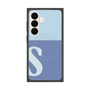 プレミアムスクエアケース with SnapMag［ オリジナル - initial two tone - S blue ］