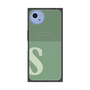 プレミアムスクエアケース with SnapMag［ オリジナル - initial two tone - S green ］