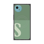 プレミアムスクエアケース with SnapMag［ オリジナル - initial two tone - S green ］