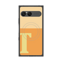 プレミアムスクエアケース with SnapMag［ オリジナル - initial two tone - T orange ］
