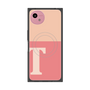 プレミアムスクエアケース with SnapMag［ オリジナル - initial two tone - T pink ］