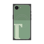 プレミアムスクエアケース with SnapMag［ オリジナル - initial two tone - T green ］