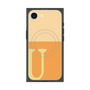 プレミアムスクエアケース with SnapMag［ オリジナル - initial two tone - U orange ］