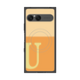プレミアムスクエアケース with SnapMag［ オリジナル - initial two tone - U orange ］