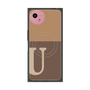 プレミアムスクエアケース with SnapMag［ オリジナル - initial two tone - U brown ］