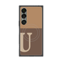 プレミアムスクエアケース with SnapMag［ オリジナル - initial two tone - U brown ］