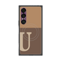 プレミアムスクエアケース with SnapMag［ オリジナル - initial two tone - U brown ］