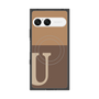 プレミアムスクエアケース with SnapMag［ オリジナル - initial two tone - U brown ］