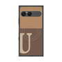 プレミアムスクエアケース with SnapMag［ オリジナル - initial two tone - U brown ］