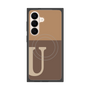 プレミアムスクエアケース with SnapMag［ オリジナル - initial two tone - U brown ］