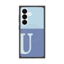 プレミアムスクエアケース with SnapMag［ オリジナル - initial two tone - U blue ］