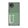 プレミアムスクエアケース with SnapMag［ オリジナル - initial two tone - U green ］