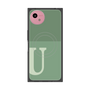 プレミアムスクエアケース with SnapMag［ オリジナル - initial two tone - U green ］