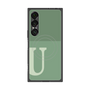プレミアムスクエアケース with SnapMag［ オリジナル - initial two tone - U green ］