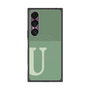 プレミアムスクエアケース with SnapMag［ オリジナル - initial two tone - U green ］
