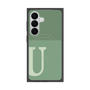 プレミアムスクエアケース with SnapMag［ オリジナル - initial two tone - U green ］