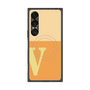 プレミアムスクエアケース with SnapMag［ オリジナル - initial two tone - V orange ］