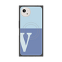 プレミアムスクエアケース with SnapMag［ オリジナル - initial two tone - V blue ］