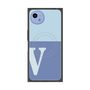 プレミアムスクエアケース with SnapMag［ オリジナル - initial two tone - V blue ］