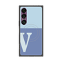 プレミアムスクエアケース with SnapMag［ オリジナル - initial two tone - V blue ］