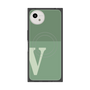 プレミアムスクエアケース with SnapMag［ オリジナル - initial two tone - V green ］