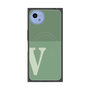 プレミアムスクエアケース with SnapMag［ オリジナル - initial two tone - V green ］