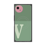 プレミアムスクエアケース with SnapMag［ オリジナル - initial two tone - V green ］