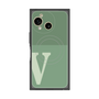 プレミアムスクエアケース with SnapMag［ オリジナル - initial two tone - V green ］