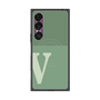プレミアムスクエアケース with SnapMag［ オリジナル - initial two tone - V green ］