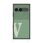 プレミアムスクエアケース with SnapMag［ オリジナル - initial two tone - V green ］