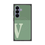プレミアムスクエアケース with SnapMag［ オリジナル - initial two tone - V green ］