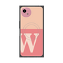 プレミアムスクエアケース with SnapMag［ オリジナル - initial two tone - W pink ］