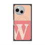 プレミアムスクエアケース with SnapMag［ オリジナル - initial two tone - W pink ］