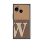 プレミアムスクエアケース with SnapMag［ オリジナル - initial two tone - W brown ］