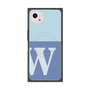 プレミアムスクエアケース with SnapMag［ オリジナル - initial two tone - W blue ］
