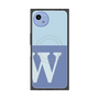 プレミアムスクエアケース with SnapMag［ オリジナル - initial two tone - W blue ］