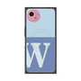 プレミアムスクエアケース with SnapMag［ オリジナル - initial two tone - W blue ］