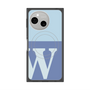 プレミアムスクエアケース with SnapMag［ オリジナル - initial two tone - W blue ］