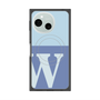 プレミアムスクエアケース with SnapMag［ オリジナル - initial two tone - W blue ］