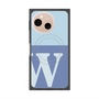 プレミアムスクエアケース with SnapMag［ オリジナル - initial two tone - W blue ］