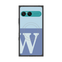プレミアムスクエアケース with SnapMag［ オリジナル - initial two tone - W blue ］