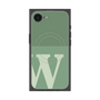 プレミアムスクエアケース with SnapMag［ オリジナル - initial two tone - W green ］