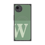 プレミアムスクエアケース with SnapMag［ オリジナル - initial two tone - W green ］