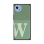 プレミアムスクエアケース with SnapMag［ オリジナル - initial two tone - W green ］