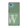 プレミアムスクエアケース with SnapMag［ オリジナル - initial two tone - W green ］